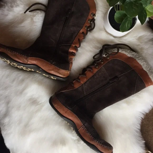 THE NORTH FACE WOMEN LEATHER AND SUEDE BOOTS SIZE 6.5 - Picture 6 of 8